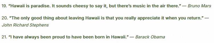 The only good thing about leaving Hawaii is that you really appreciate it when you return.