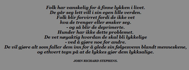 (In Norwegian)In the book Dog Quotations