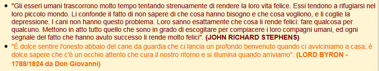 (In Italian) In the book Dog Quotations