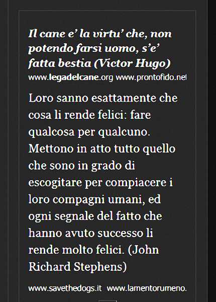 (In Italian) In the book Dog Quotations