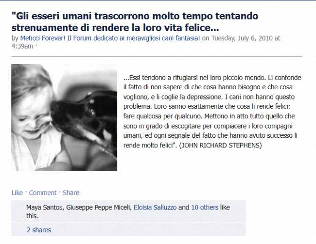 (In Italian) In the book Dog Quotations