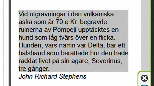 In the book Dog Quotations, (In Swedish).